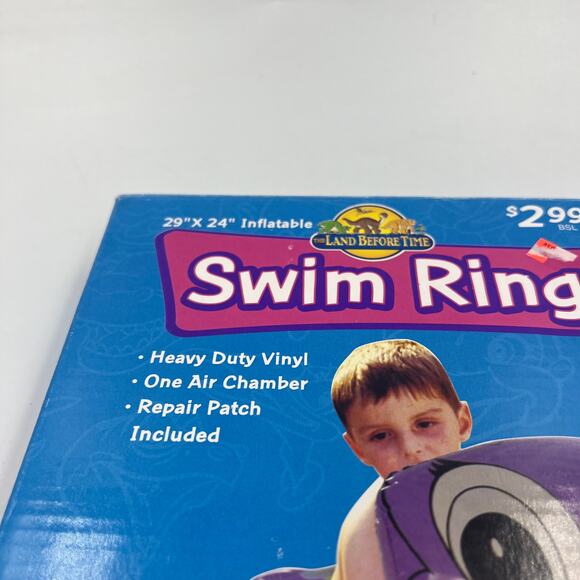 Vintage Land Before Time Ducky Water Swim Ring 29x24 Inflatable Heavy Vinyl RARE - Picture 5 of 6